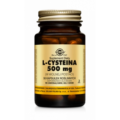 Solgar - L-cysteina 500 mg - 30 kapsułek Solgar - L-cysteina 500 mg - 30 kapsułek
